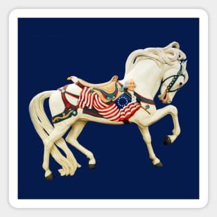 Carousel Animal Patriotic Horse Photo Magnet